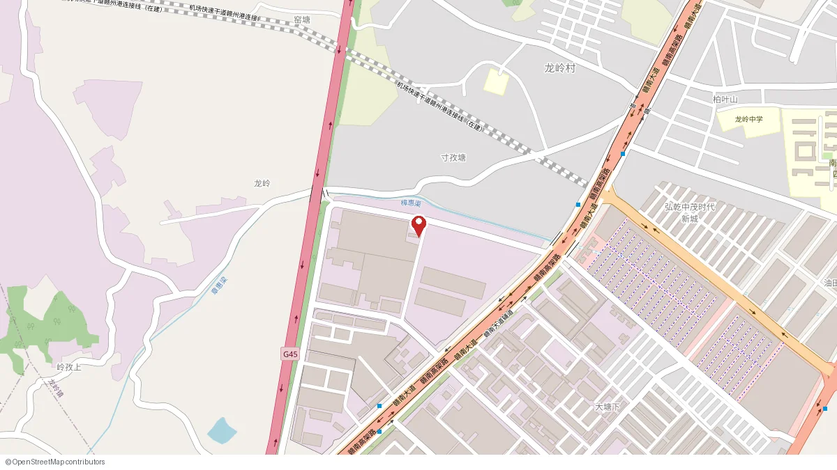 江西明阳玻纤有限公司位置地图（赣州市南康区龙岭工业园西区）